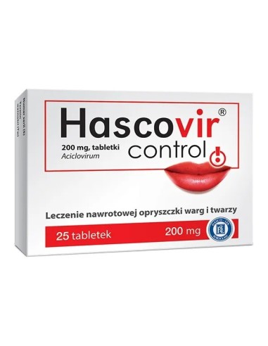 Hascovir Control, 200 mg. 25 tabletek.