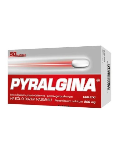 Pyralgina 500 mg, 50 tabletek. Polpharma