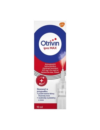 Otrivin Ipra MAX, aerozol do nosa, 10 ml. Novartis