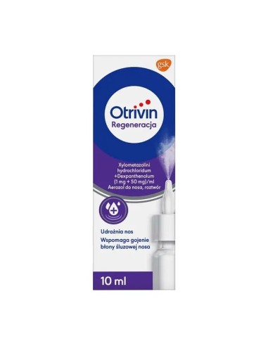 Otrivin 1 mg, aerozol do nosa, 10 ml. Novartis