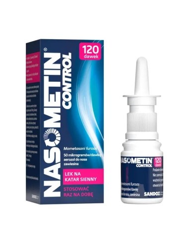 Nasometin Control, Aerozol do nosa na alergię, 120 dawek. Sandoz