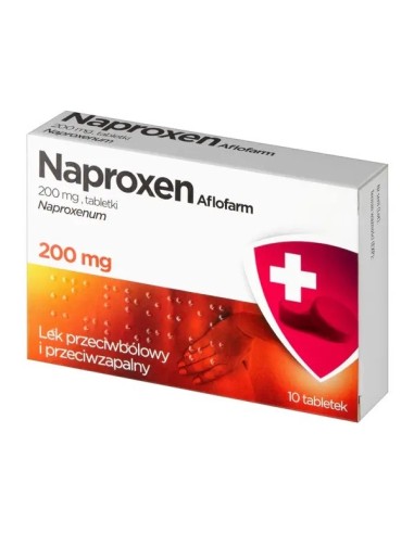 Naproxen, 200 mg. 10 tabletek. Aflofarm