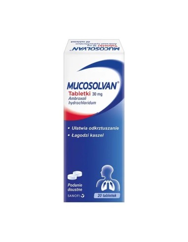 Mucosolvan, 30 mg. 20 tabletek.