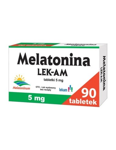 Melatonina 5 mg. 90 tabletek. Lek-Am