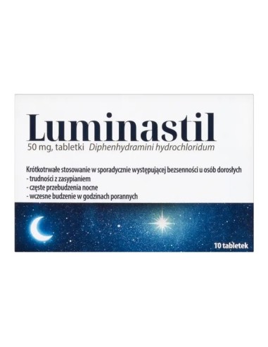 Luminastil, 50 mg. 10 tabletek. Aflofarm