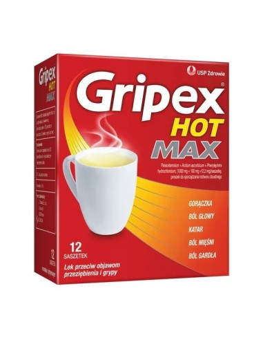 Gripex Hot MAX, 12 saszetek. USP