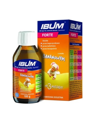 Ibum FORTE, Zawiesina doustna Bananowa, 100 g. Hasco