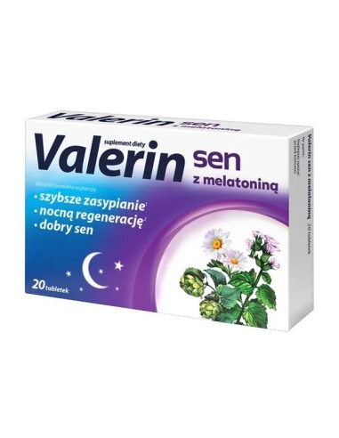 Valerin Sen z melatoniną, 20 tabletek. Aflofarm