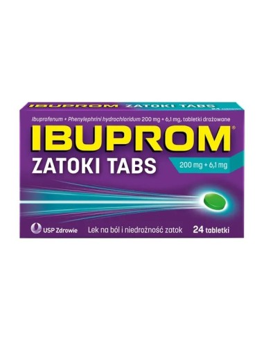 Ibuprom Zatoki Tabs, 24 tabletki