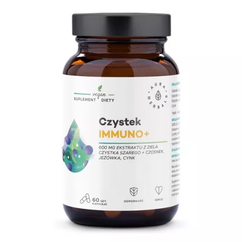 Czystek Immuno+, 60 kapsułek. Aura Herbals