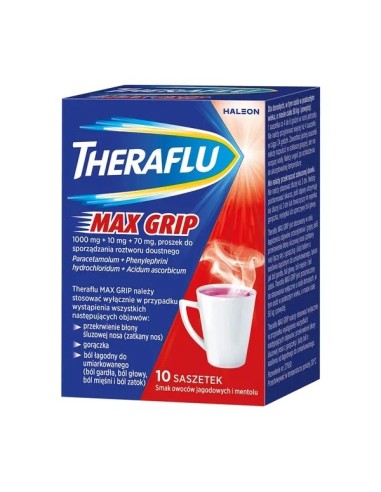 Theraflu Max Grip, 10 saszetek.