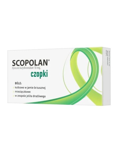 Scopolan, 10 mg. Czopki doodbytnicze, 6 sztuk.