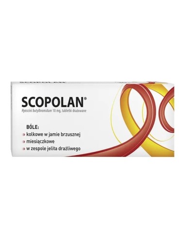 Scopolan, 10 mg. 10 tabletek drażowych.