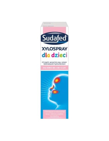 Sudafed XyloSpray dla dzieci, 0,5 mg/ml, Aerozol do nosa, 10 ml.