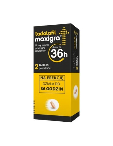 Tadalafil Maxigra, 10 mg. 2 tabletki.