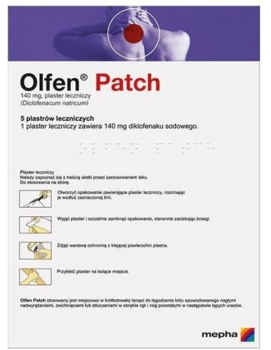 Olfen Patch - PLASTRY przeciwbólowe, 5 szt.