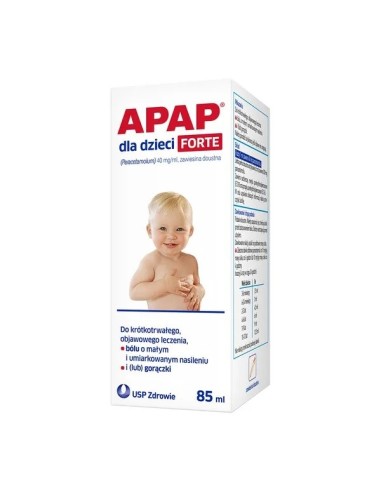 Apap dla dzieci Forte, Zawiesina, 80 ml.