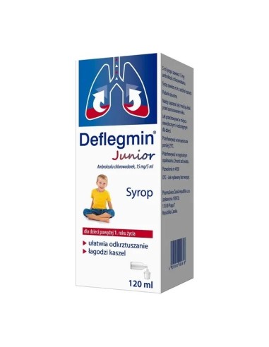 Deflegmin Junior 15 mg. Syrop, 120 ml.