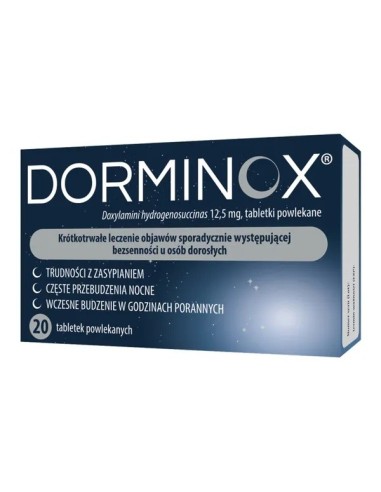 Dorminox, 12,5 mg. 20 tabletek