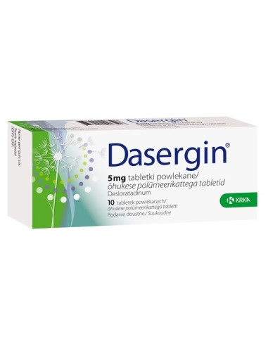 Dasergin 5 mg. 10 tabletek powlekanych.