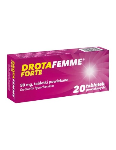 Drotafemme Forte 80 mg. 20 tabletek powlekanych.