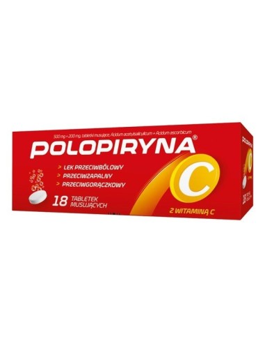 Polopiryna C - 18 tabletek musujących.